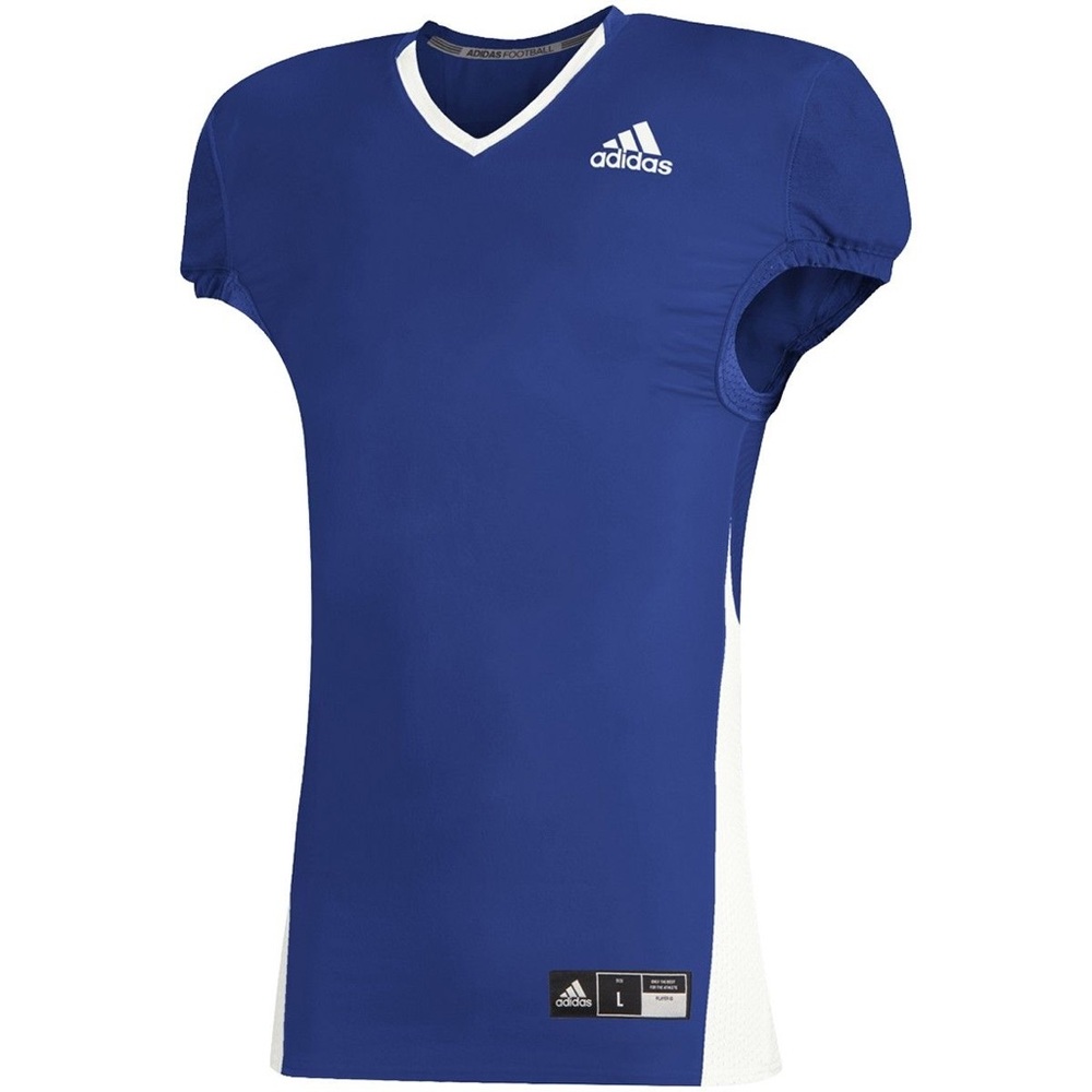 ADIDAS MENS WOVEN STOCK FOOTBALL JERSEY ROYAL BLUE NEW